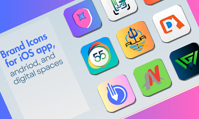 design logo icons for your social media, ecom website, app