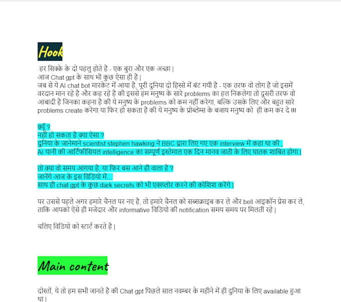 be hindi content writer for you