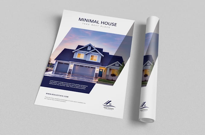 design real estate, property, construction flyer in 6 hours