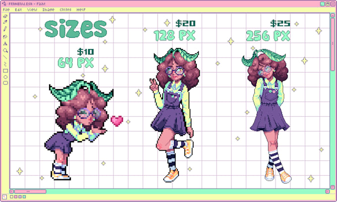 make a pixel art portrait for you