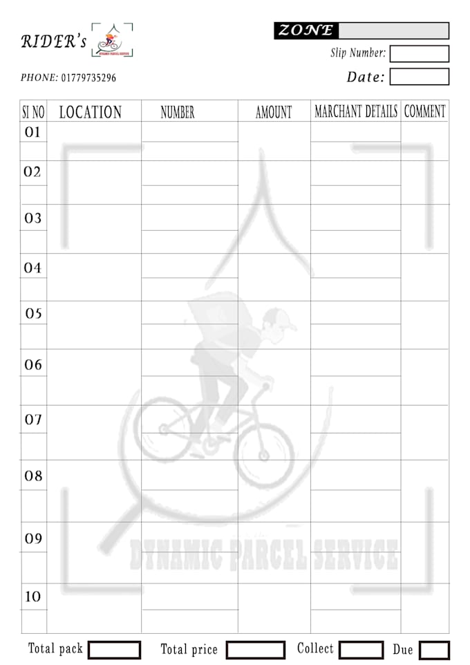 create cash memo, receipt book for your business