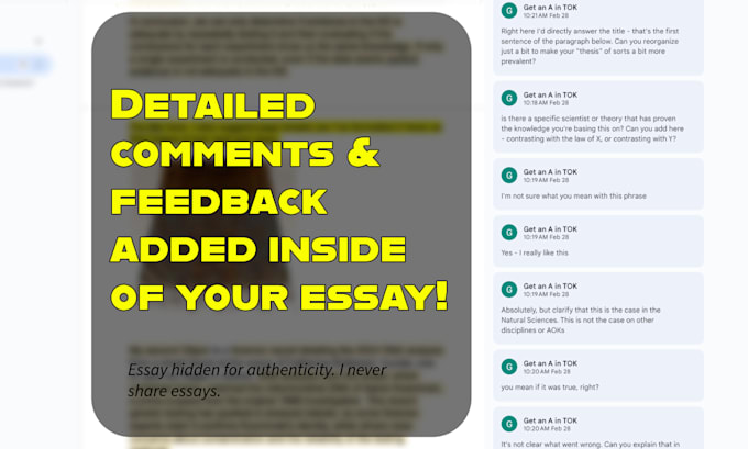 tutor you and provide feedback on your tok essay
