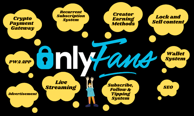 create onlyfans website with subscription , tip , payperview and live streaming