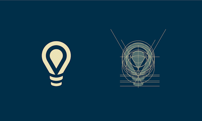 design a minimalist geometric golden ratio logo
