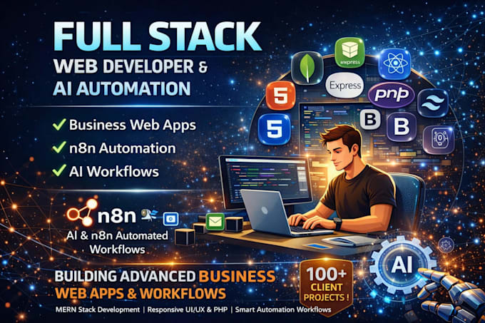 build full stack web app with mern or PHP