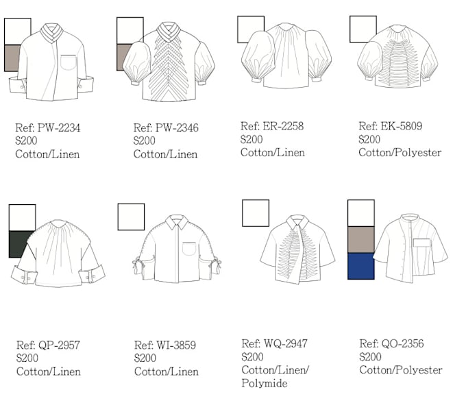 create fashion tech packs and collages