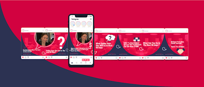 design instagram flyer carousel post and ads