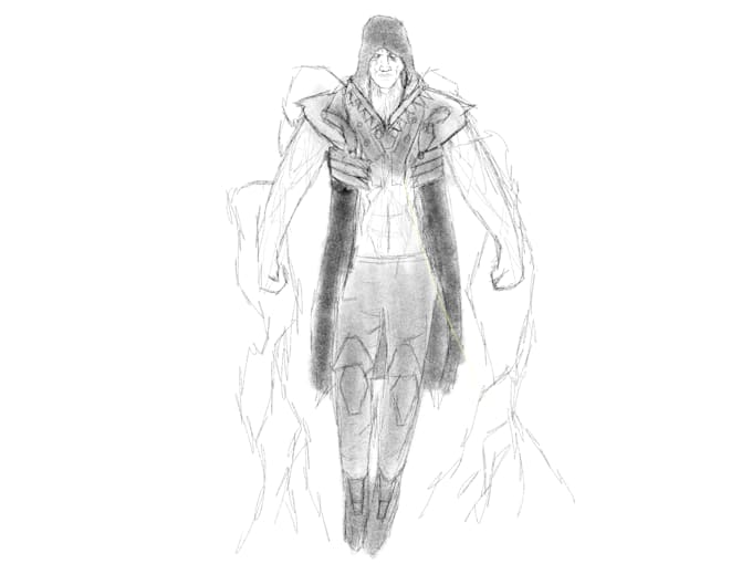 Design a digital character sketch from your description by Narrex7 Fiverr