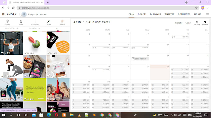schedule post on social media via hootsuite, buffer, planoly