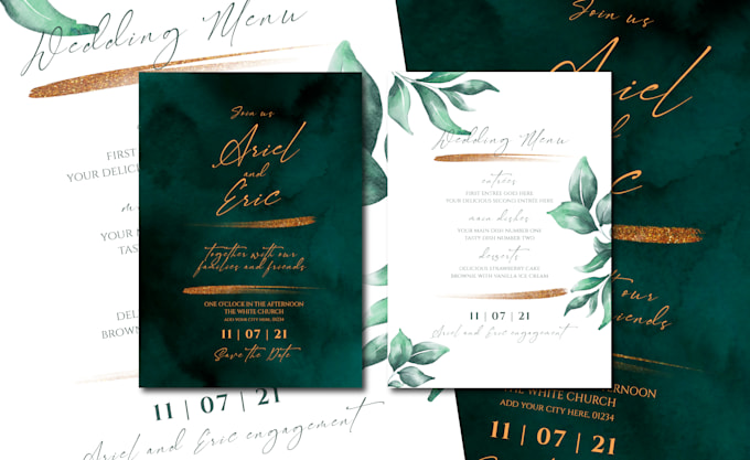 design a minimalist wedding invitation card