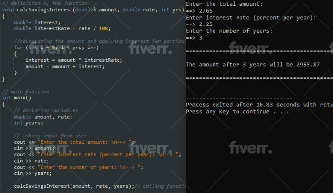 Code c cpp cshar java programming language project by Jinalllpatel | Fiverr