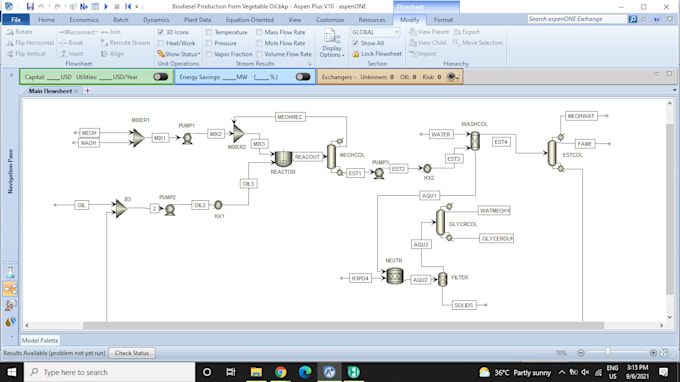 do simulation on aspen plus and aspen hysys