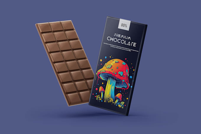 do professional chocolate packaging, bar and box design
