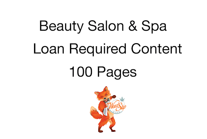 write your beauty salon hair and nails bank loan plan