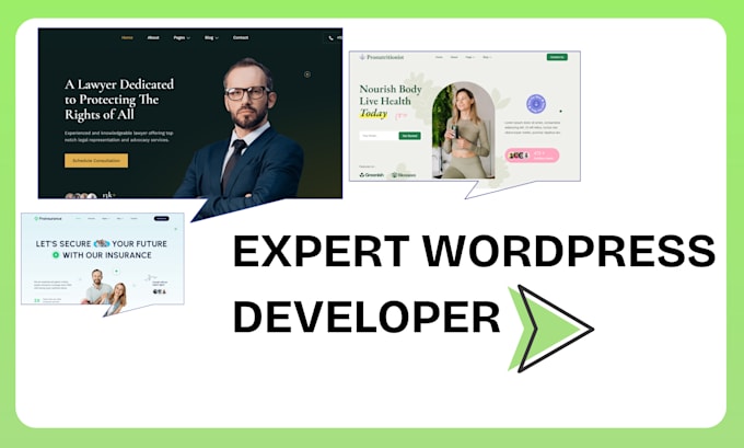 build multipurpose wordpress website or static and any cms website