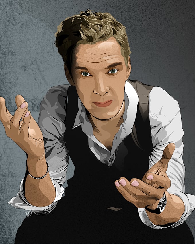 create your picture into vector portrait in 24h