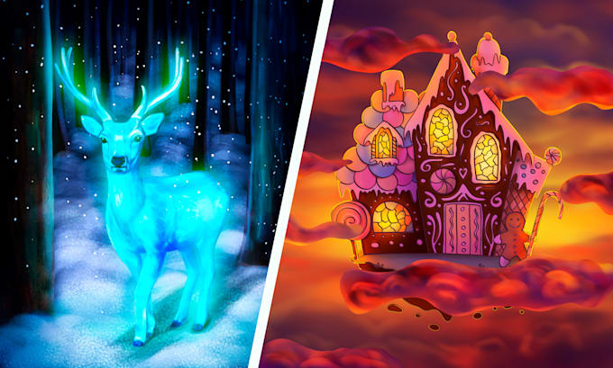 draw amazing children books, illustration kid art for you