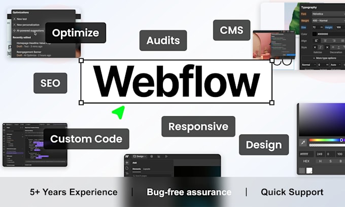 fix webflow issues, bugs, responsiveness and any problems
