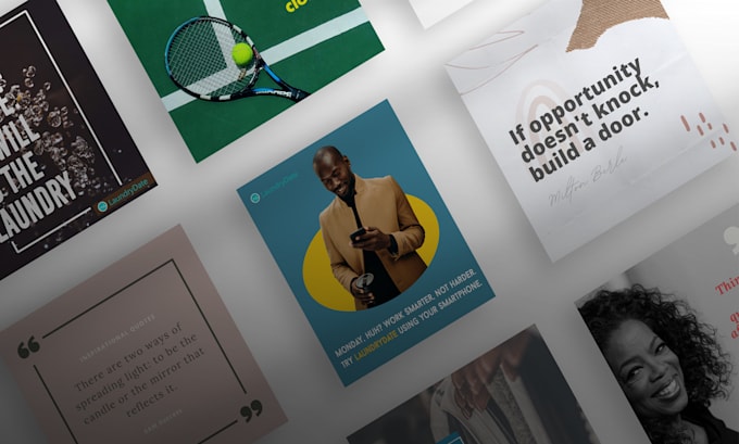 design custom inspirational quotes text ads for instagram