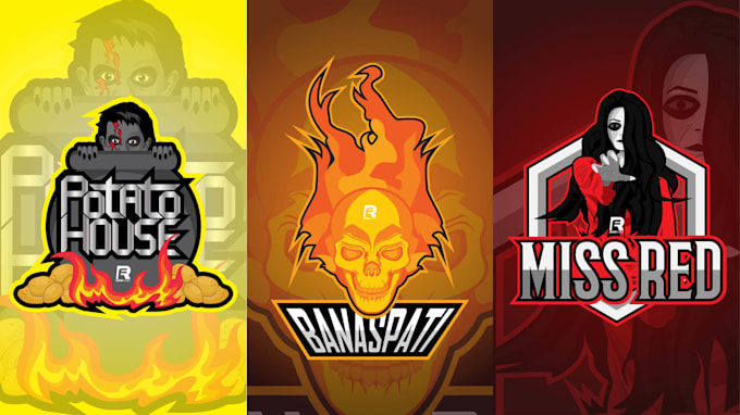 design awesome mascot logo for esport, gamer, youtube chanel