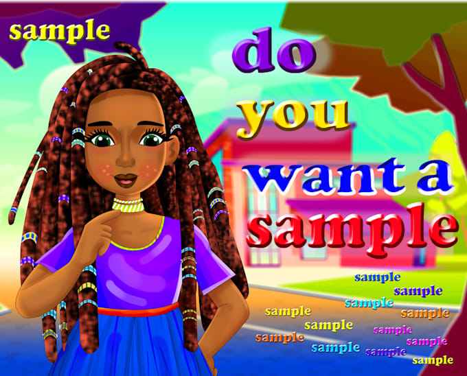 create custom children book illustrations in a cute style