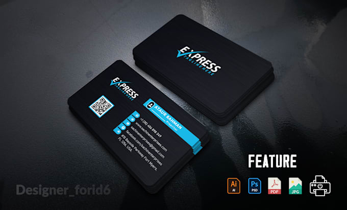 professional uv gloss business card and visiting card design