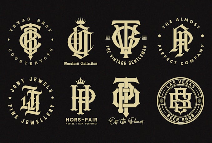 design initial monogram logo for clothing brand