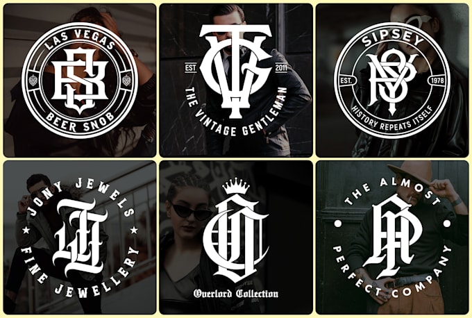design initial monogram logo for clothing brand
