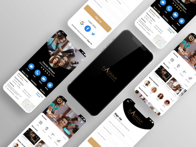 create trendy and unique UI UX app web design