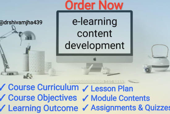 write online course content for any subject course creation and develop course