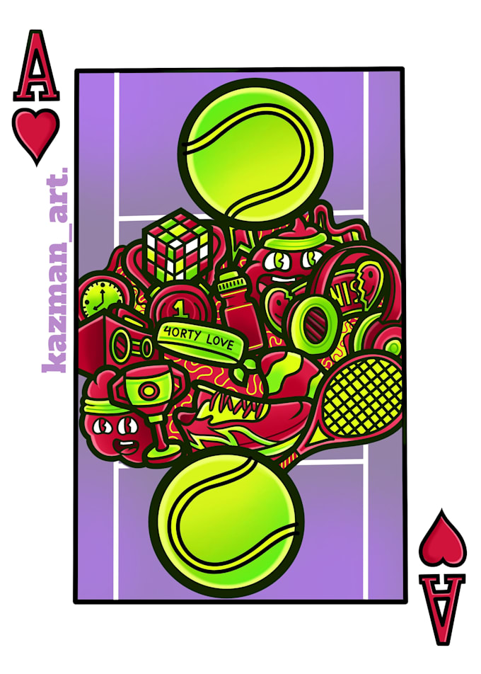 Make custom doodle playing card in my style by Kazman_art Fiverr