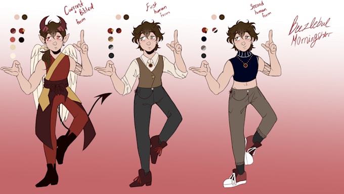 Make you a character design, sheet or concept art by Shy_per | Fiverr