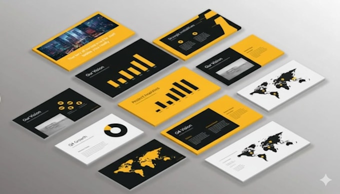 create modern corporate powerpoint presentation with professional voiceov