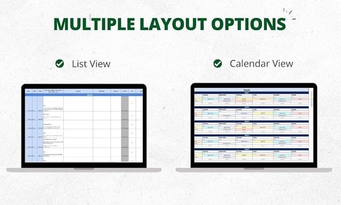 create a custom content calendar for your social media