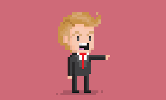 draw pixel art, avatar, character or pets from your portrait in minimalist style