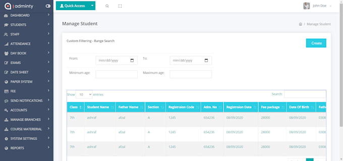 create admin panel dashboard fully responsive for you