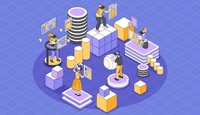 create an isometric industrial illustration