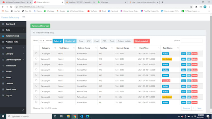 develop website using PHP,  laravel