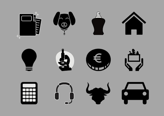 create unique vector icons for website and apps