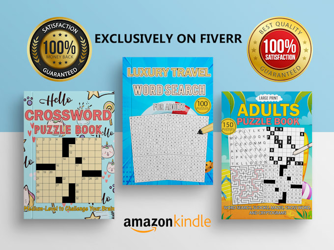 make sudoku word search mazes cross word puzzle book for kdp
