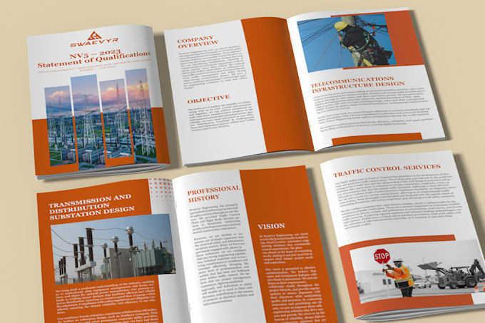 do company profile, bifold or trifold brochure, pamphlet or flyer