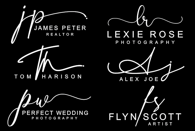 do luxury initial calligraphy signature logo