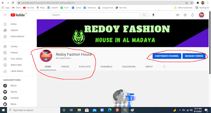do youtube channel create and manage with intro, outro and SEO