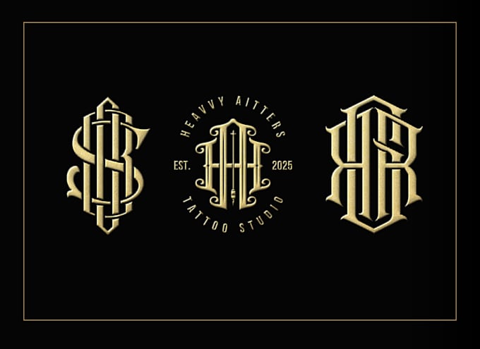 design a luxury minimalist monogram and initial letter logo