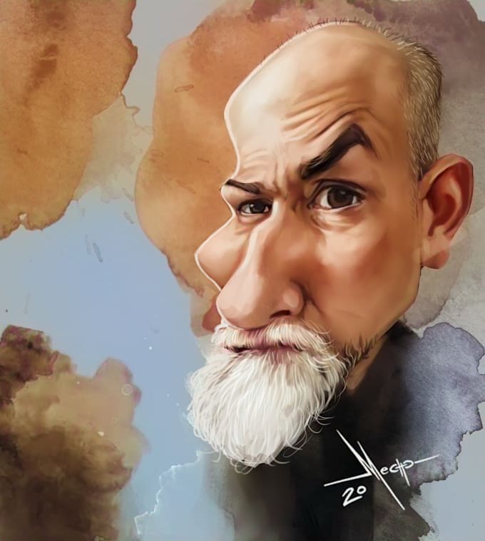 draw premium caricature full color