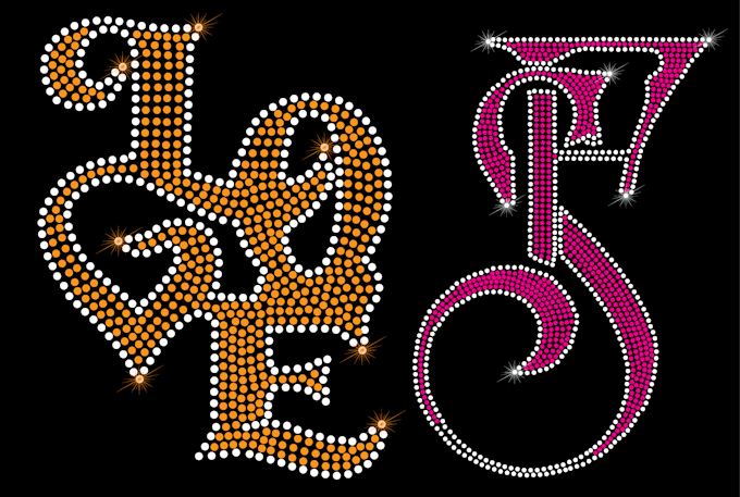 do awesome rhinestone design for you