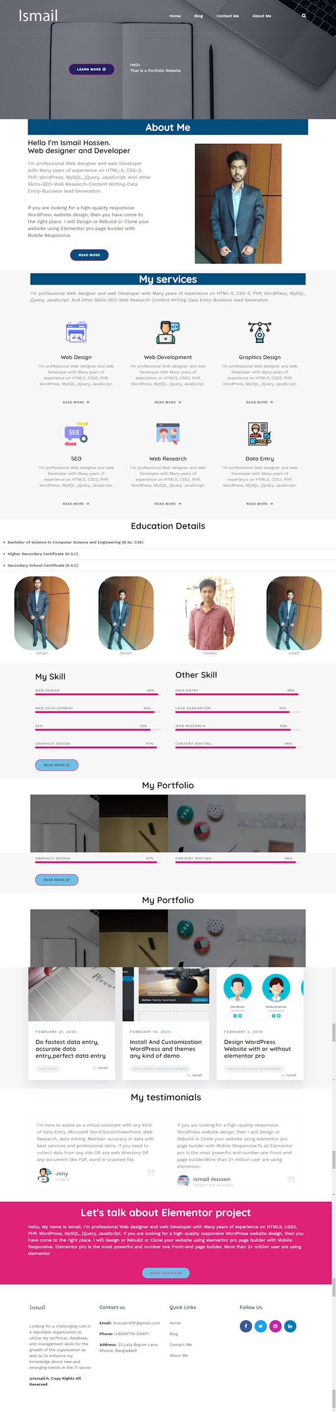 design unique wordpress business website