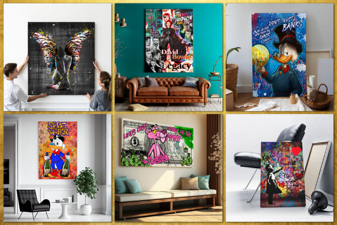 create motivational and pop art canvas wall art