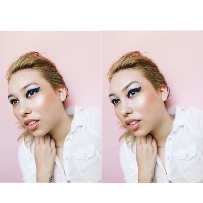 do photo retouch, edit your eyebrows, thinner, thicker
