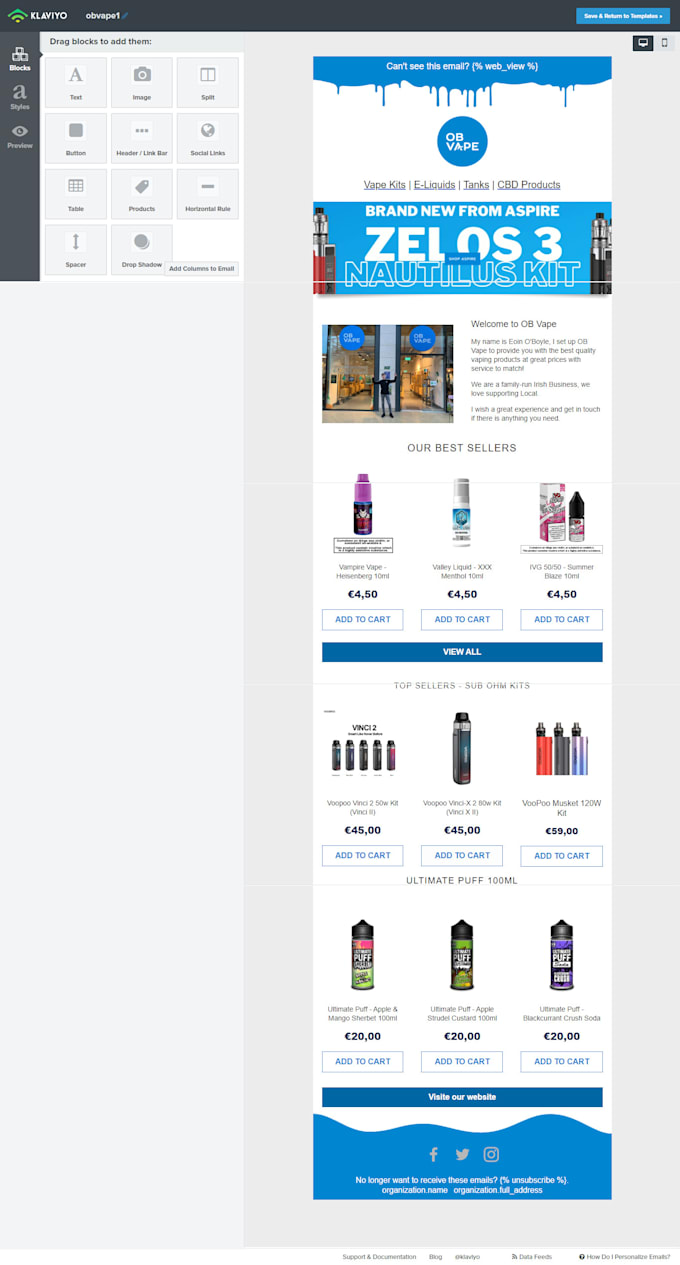 design klaviyo email flows